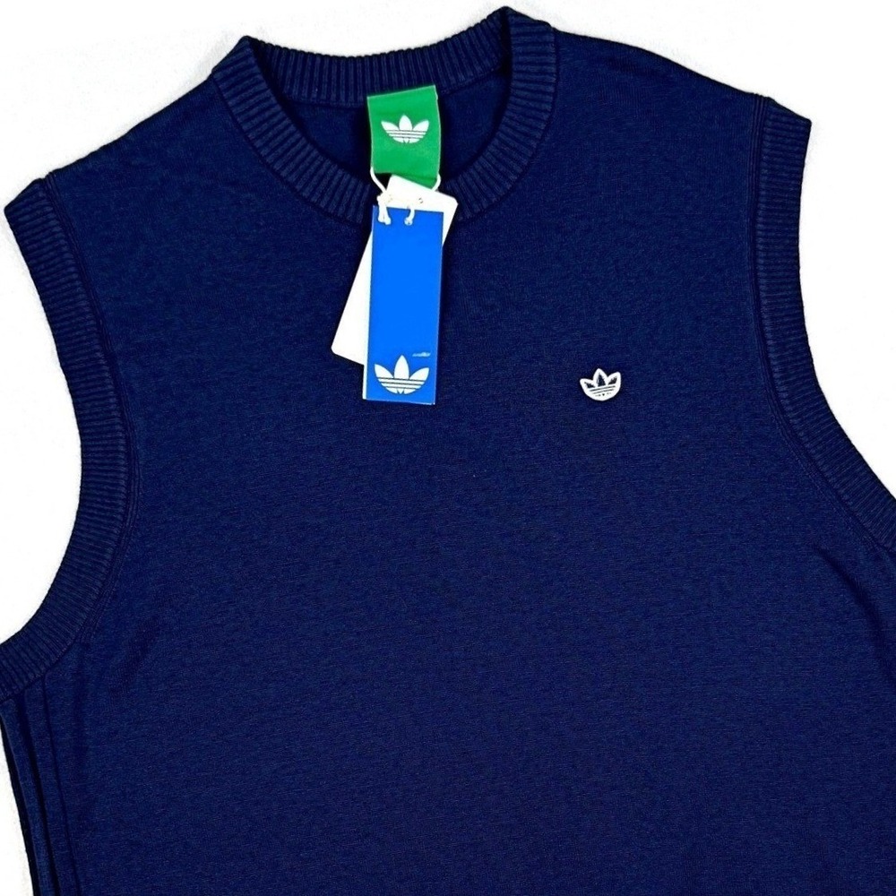 Adidas Golf Sweater Vest / Size XXL Mens Cashmere Blend Golf Navy Trefoil Kb8582